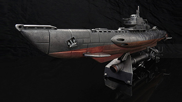 Масштабная модель подводной лодки.