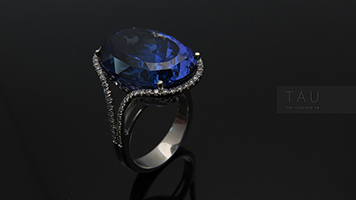 Синий танзанит редчайший драгоценный камень.