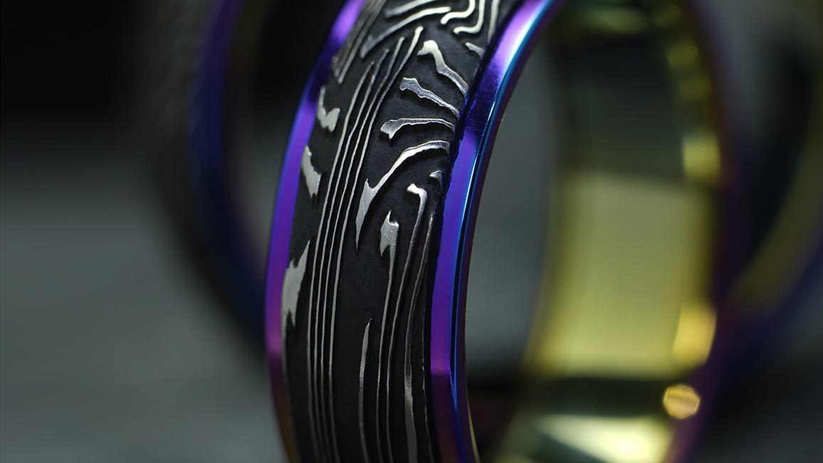 Кольца анодированный титан