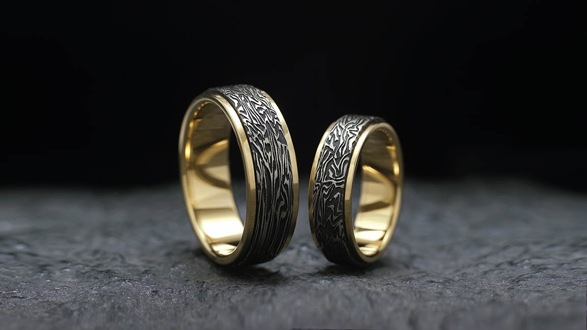 Кольца титановые обручальные заказать