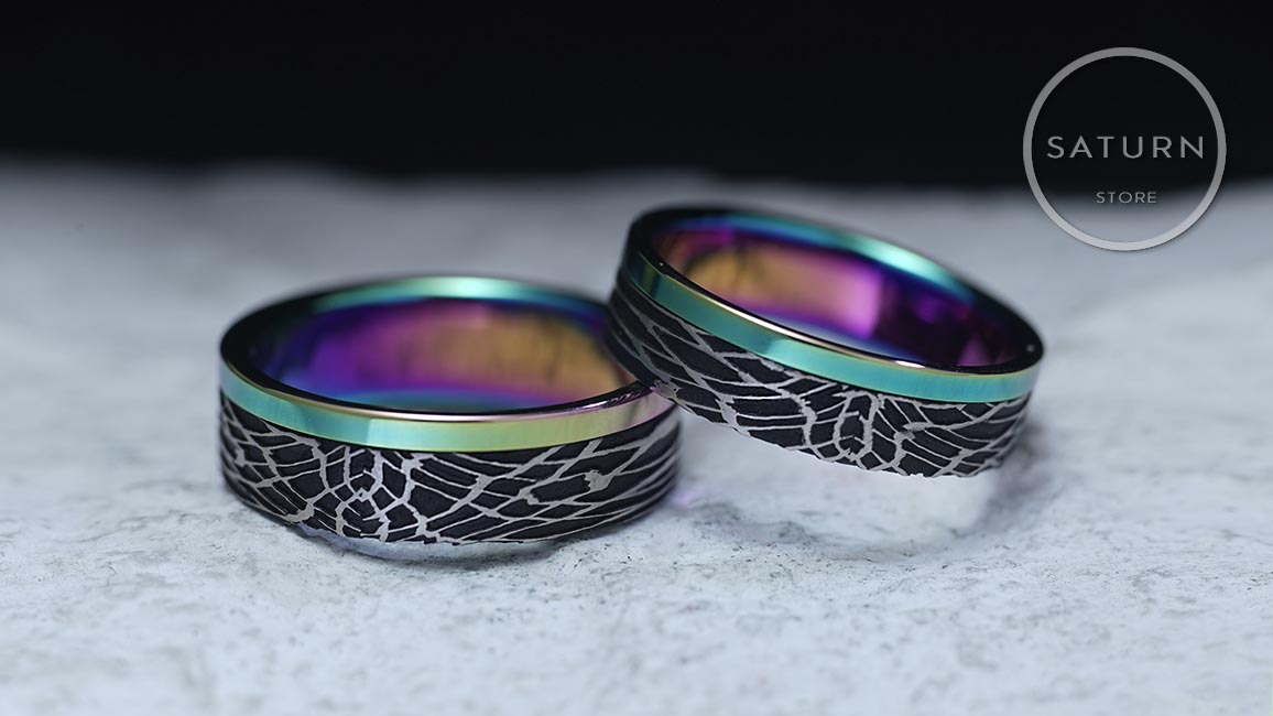 Крутые обручальные кольца из титана