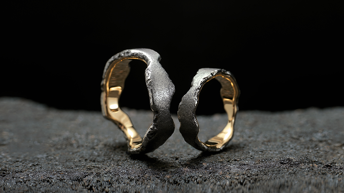 Обручальные кольца из титана и золота