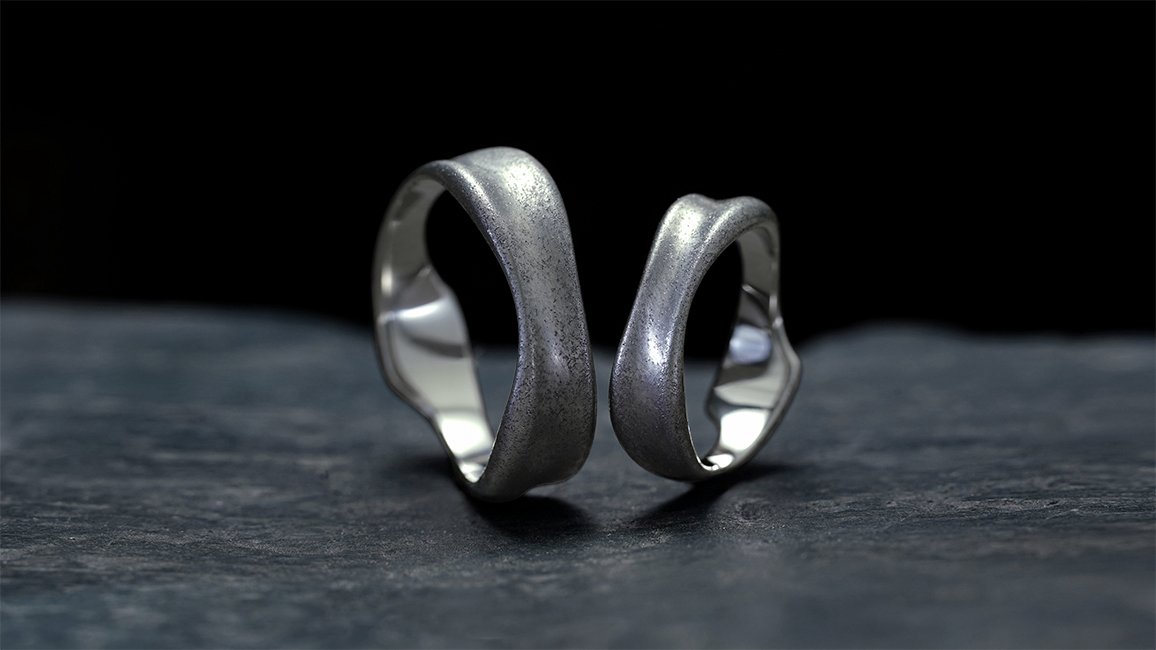 Обручальные кольца неправильной формы