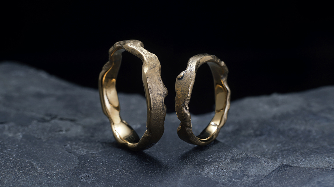 Фактурные обручальные кольца