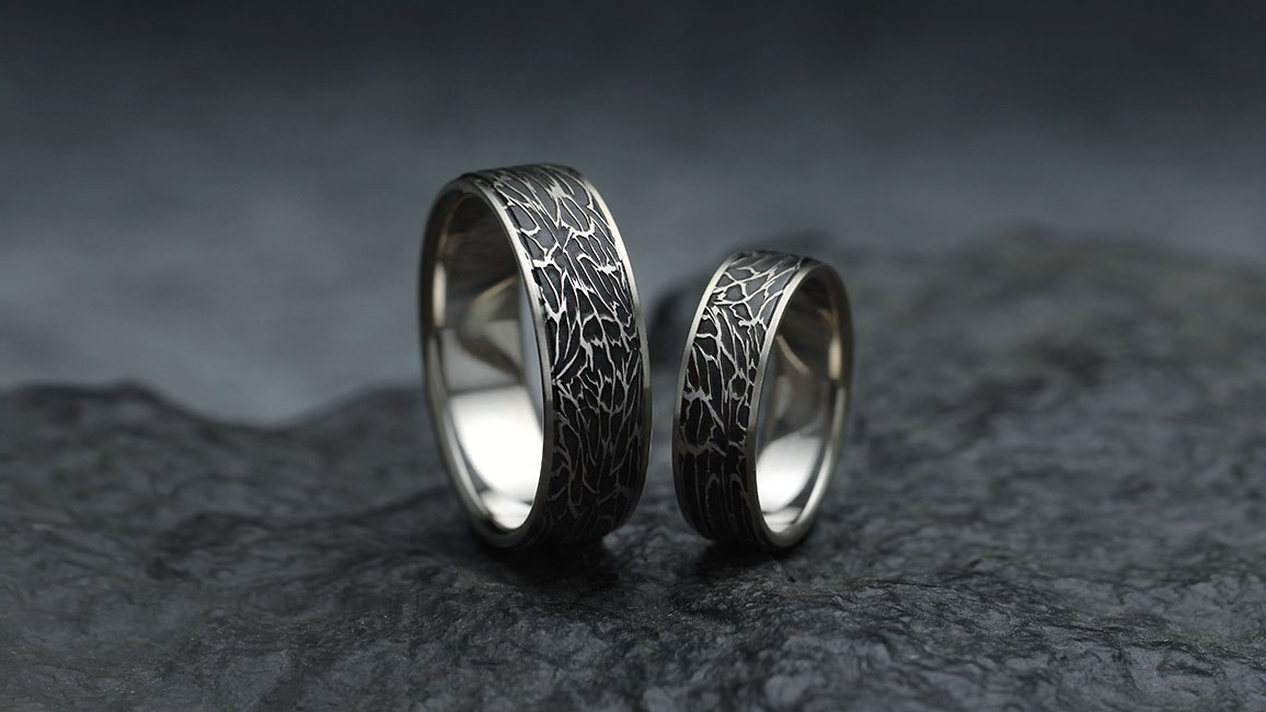 Парные титановые обручальные кольца