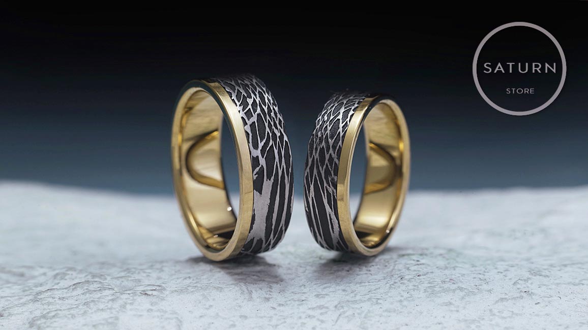 Широкие обручальные кольца из титана