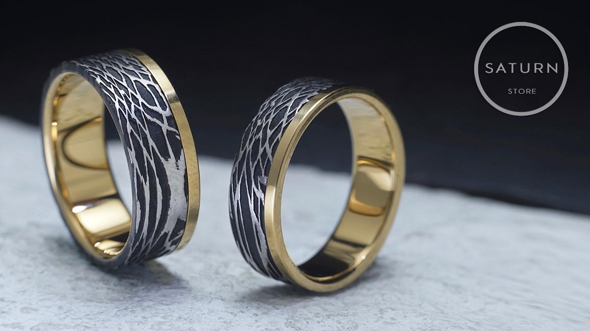 Широкое обручальное кольцо мужское из титана